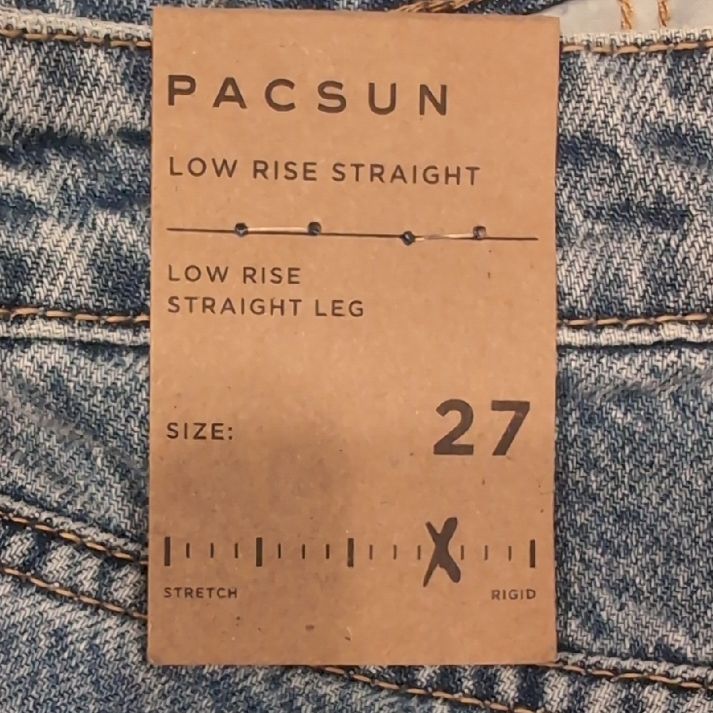 PacSun Women's Low Rise Straight Leg Jeans - Picture 2 of 5
